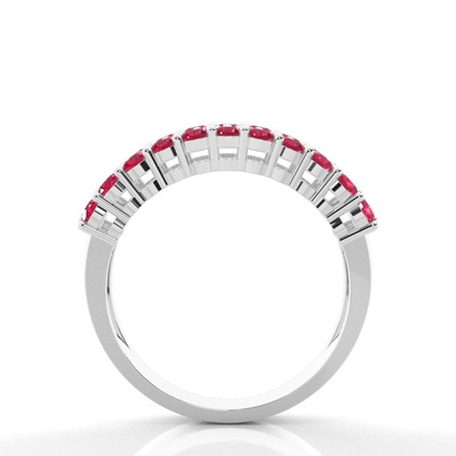 4 Prong Ruby Half Eternity Ring