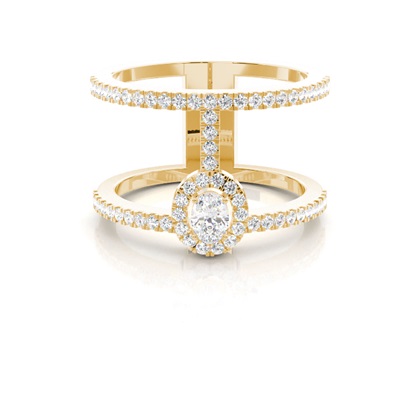 Yellow Gold Statement Diamond Rings