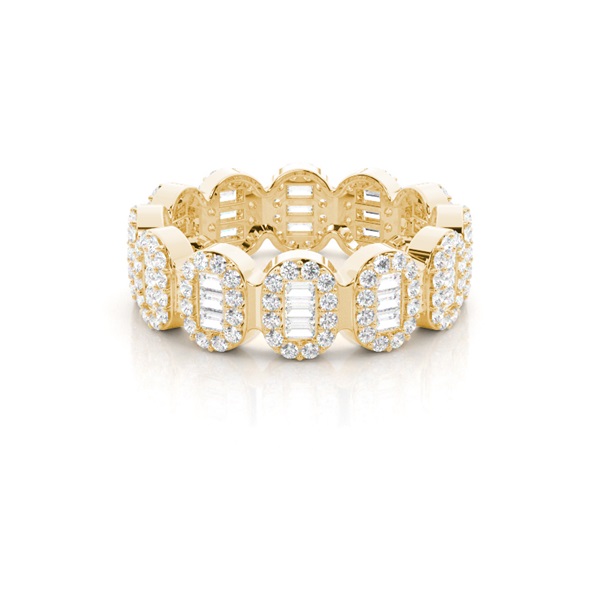 Prong Setting Baguette Diamond Full Eternity Diamond Ring