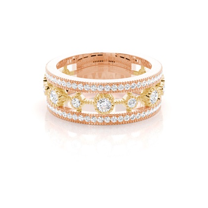 Rose Gold Statement Diamond Rings