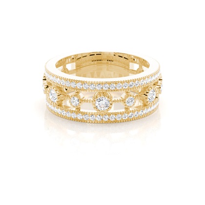 Yellow Gold Statement Diamond Rings