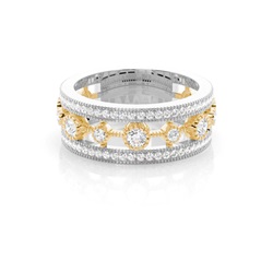 Runder Fashion Diamant Ring in einer Pavefassung 