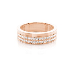 Studded Comfort Fit Mens Wedding Band