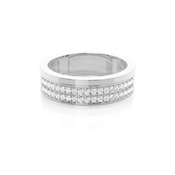 Bequem geschliffener diamanten Herren Trauring