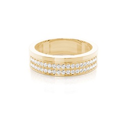 Bequem geschliffener diamanten Herren Trauring