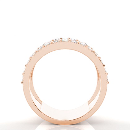Rose Gold Half Eternity Diamond Rings