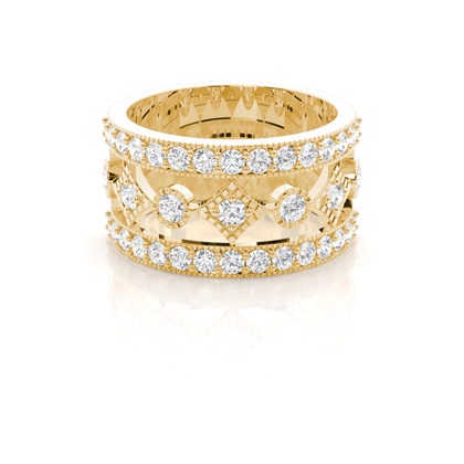 Yellow Gold Eternity Diamond Rings