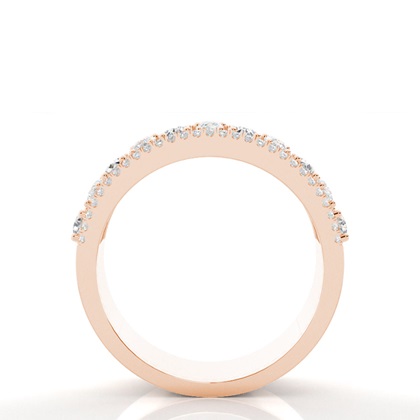 Pear Rose Gold Eternity Diamond Rings