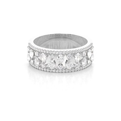 3 Prong Setting Pear Diamond Fashion Ring
