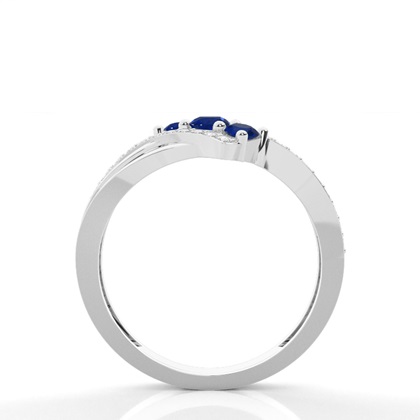 Brilliant Weißgold Saphir Diamantringe