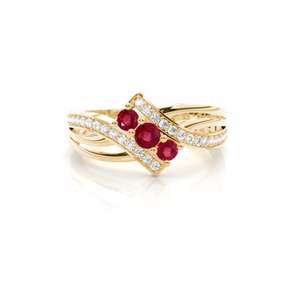 Yellow Gold Gemstone Rings & Diamond Earrings