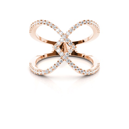 Rose Gold Statement Diamond Rings