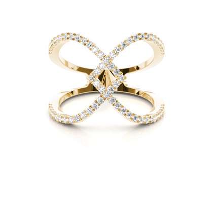 Yellow Gold Statement Diamond Rings