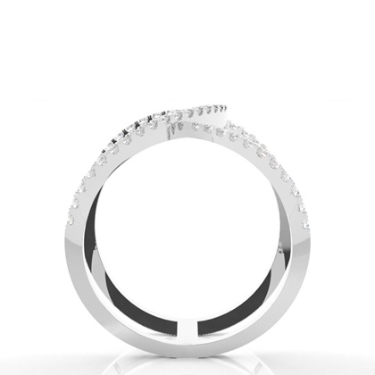 Pave Setting Round Diamond Fashion Ring