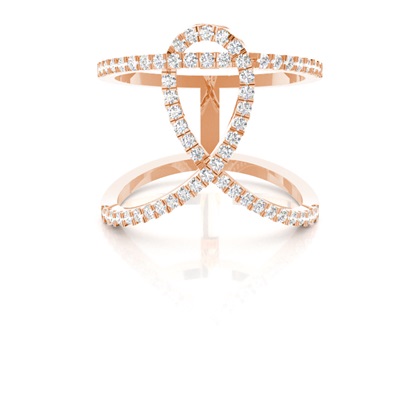 Rose Gold Statement Diamond Rings