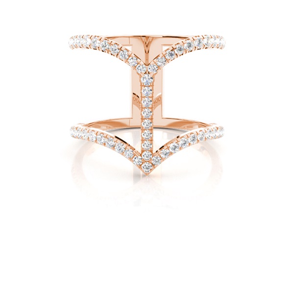 Pave Setting Round Diamond Fashion Ring