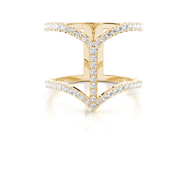 Pave Setting Round Diamond Fashion Ring