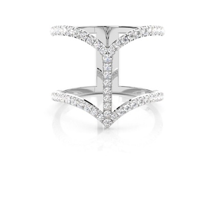Pave Setting Round Diamond Fashion Ring