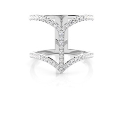 Runder Diamant Fashion Ring in einer Pavéfassung