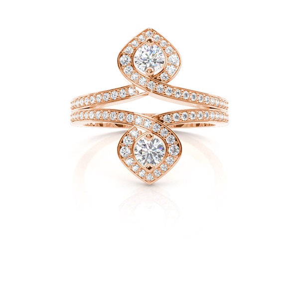 Round Diamond Full Setting Fashion Ring