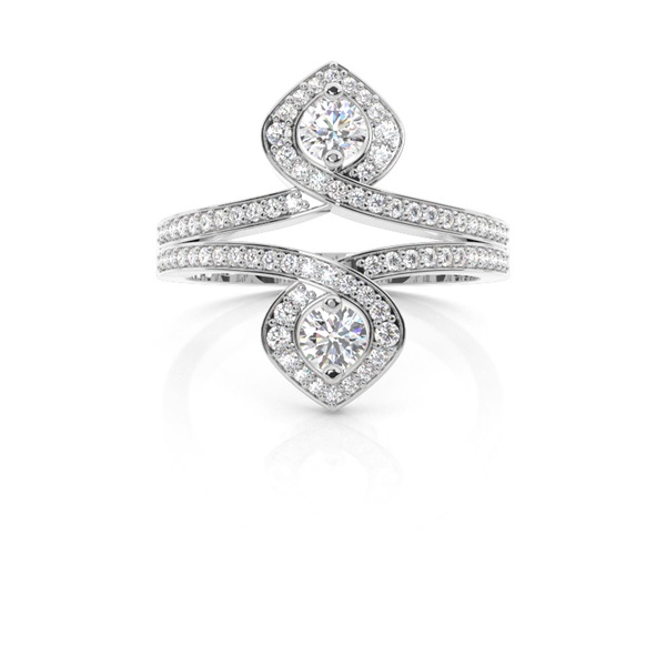 Round Diamond Full Setting Fashion Ring
