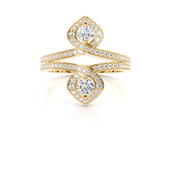 Round Diamond Full Setting Fashion Ring