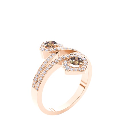Rose Gold Statement Diamond Rings