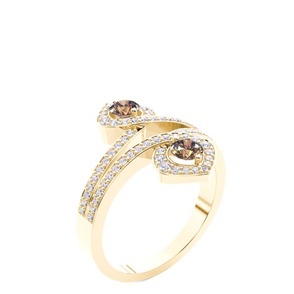 Yellow Gold Statement Diamond Rings