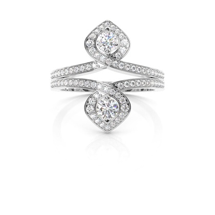 Round Diamond Full Setting Fashion Ring