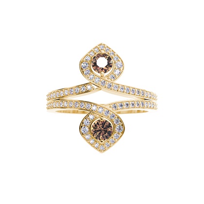 Yellow Gold Statement Diamond Rings