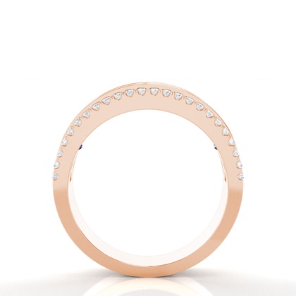 Runde Und Prinzessin Halbe Ewigkeit Blue Sapphire Ring