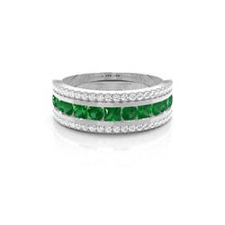 Runde Und Prinzessin Halbe Ewigkeit Smaragd Ring