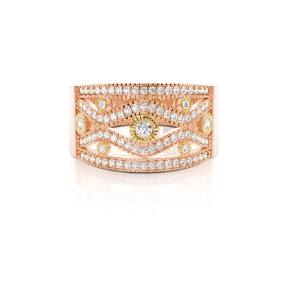 Rose Gold Statement Diamond Rings