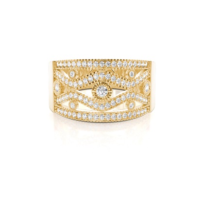 Yellow Gold Statement Diamond Rings
