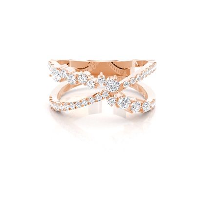 Rose Gold Statement Diamond Rings