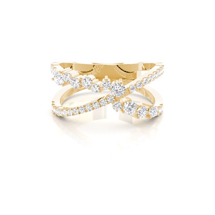 Yellow Gold Statement Diamond Rings