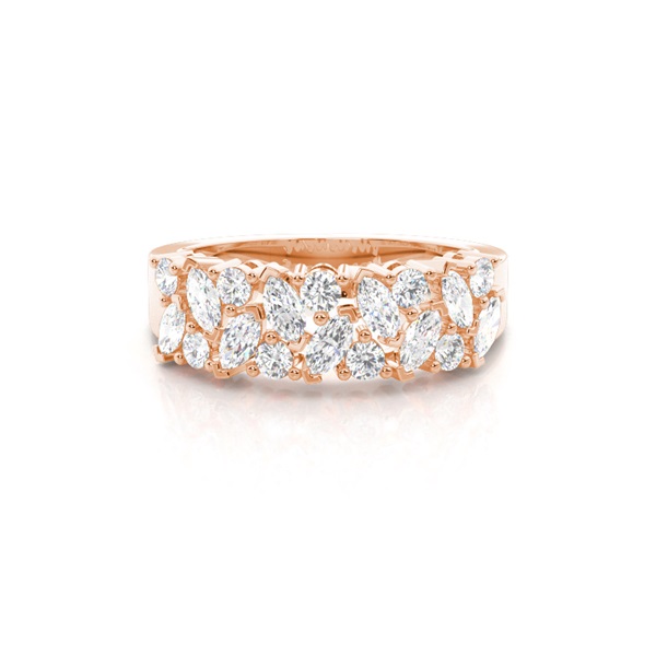 Prong Setting Half Eternity Diamond Ring