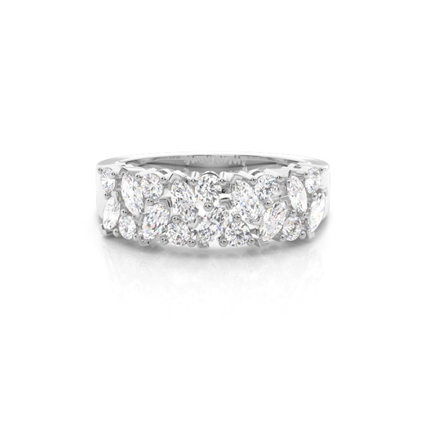 Prong Setting Half Eternity Diamond Ring