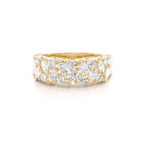 Prong Setting Half Eternity Diamond Ring