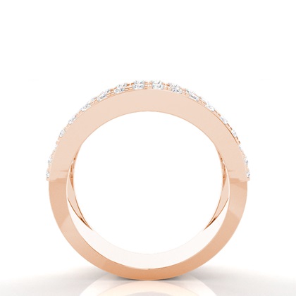 Rose Gold Half Eternity Diamond Rings