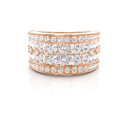Rose Gold Half Eternity Diamond Rings