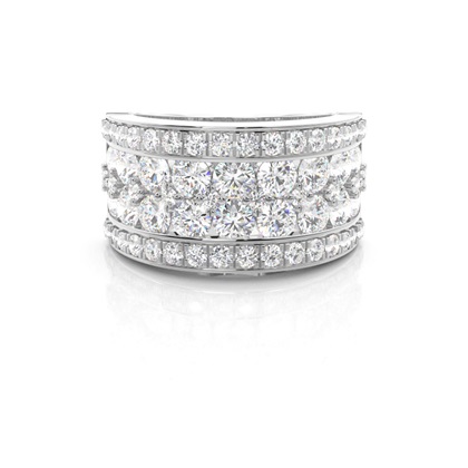 Round Diamond Half Eternity Rings