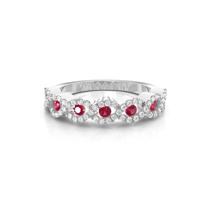 4 Prong Setting Round Ruby Fashion Ring