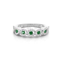 Runder Smaragd Fashion Ring In Einer 4Er Krappenfassung