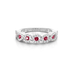 Runder Rubin Fashion Ring In Einer 4Er Krappenfassung