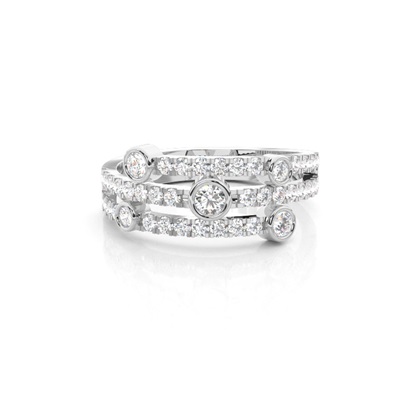 Prong Setting Round Half Eternity Diamond Ring