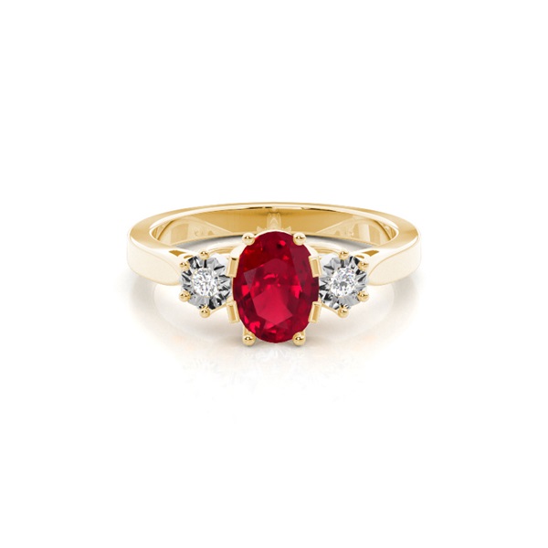 Oval Trilogy Ruby Ring