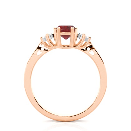 Ovaler Trilogie Rubinring