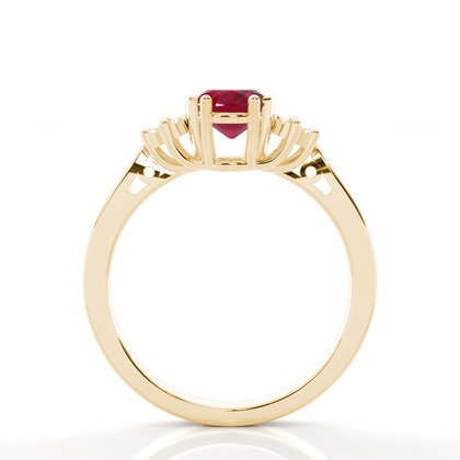 Ovaler Trilogie Rubinring