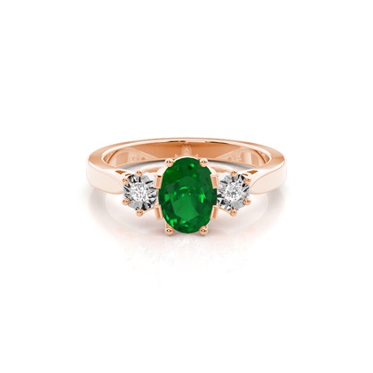 Oval Rose Gold Diamond Rings Gemstones